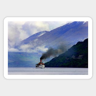 Steamship on the Lake Sticker